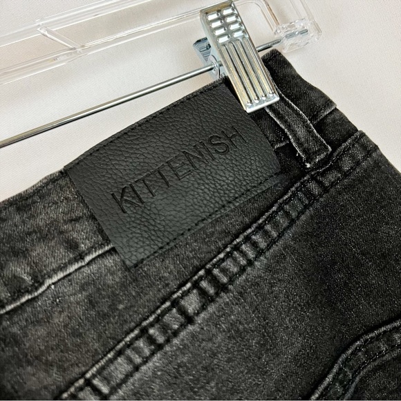 NWT Kittenish Black Denim High Rise Goth Jeans - Picture 4 of 6